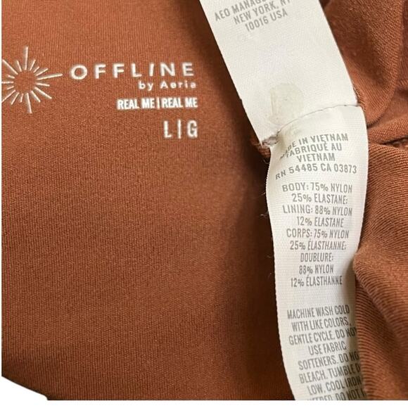 OFFLINE By Aerie Real Me super cropped long sleeve bra top - Picture 7 of 7